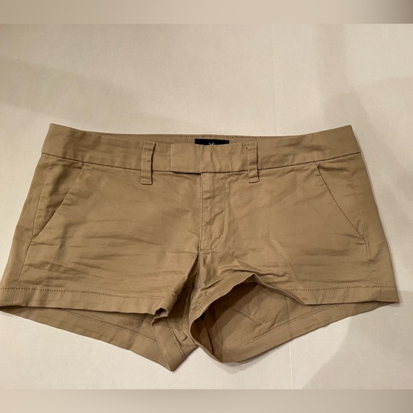 American Eagle Outfitters Stretch Shortie Shirts in Khaki Dz 6 - Picture 4 of 4